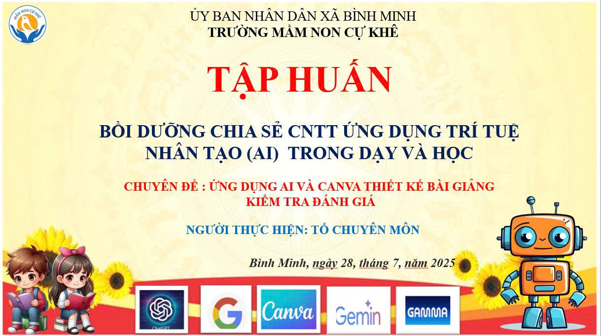 Tập huấn "Ứng dụng trí tuệ nhân tạo (AI) trong dạy và học